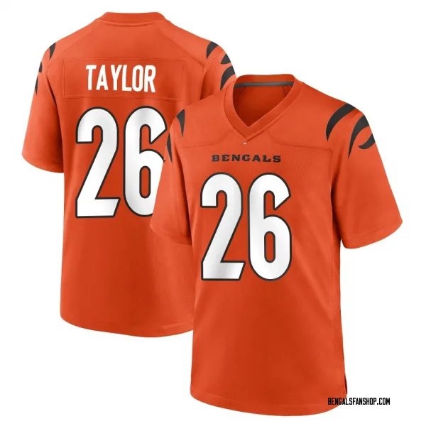 Men's Ja'Sir Taylor Cincinnati Bengals Game Orange Jersey