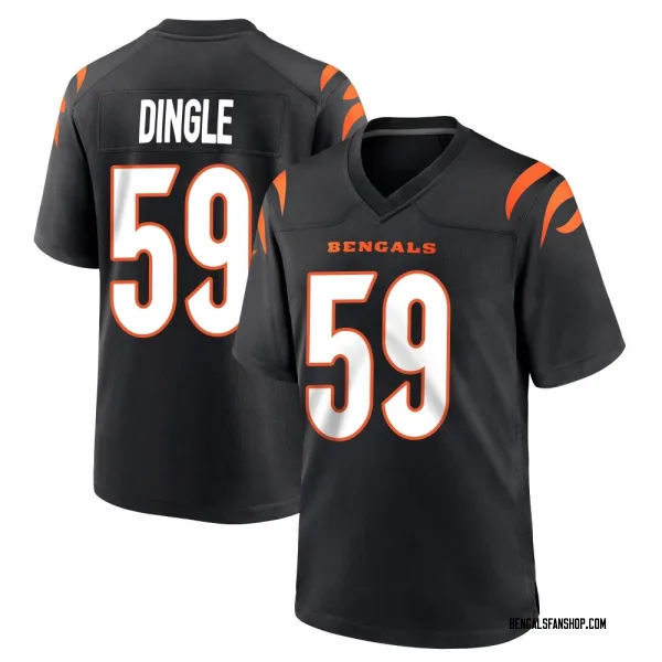 Men's Jack Dingle Cincinnati Bengals Game Black Team Color Jersey