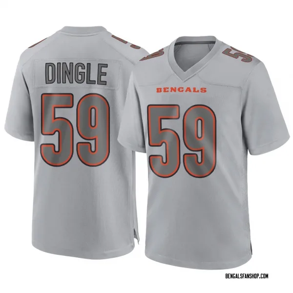 Men's Jack Dingle Cincinnati Bengals Game Gray Atmosphere Fashion Jersey