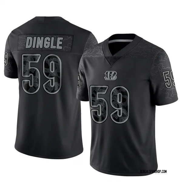 Men's Jack Dingle Cincinnati Bengals Limited Black Reflective Jersey