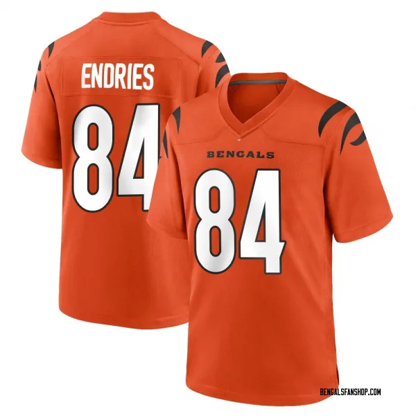 Men's Jack Endries Cincinnati Bengals Game Orange Jersey