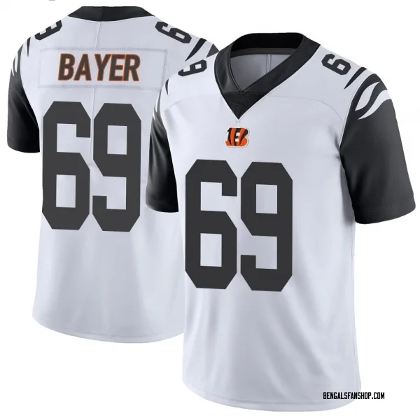 Men's Jacob Bayer Cincinnati Bengals Limited White Color Rush Vapor Untouchable Jersey