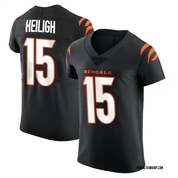 Men's Jaivon Heiligh Cincinnati Bengals Elite Black Team Color Vapor Untouchable Jersey