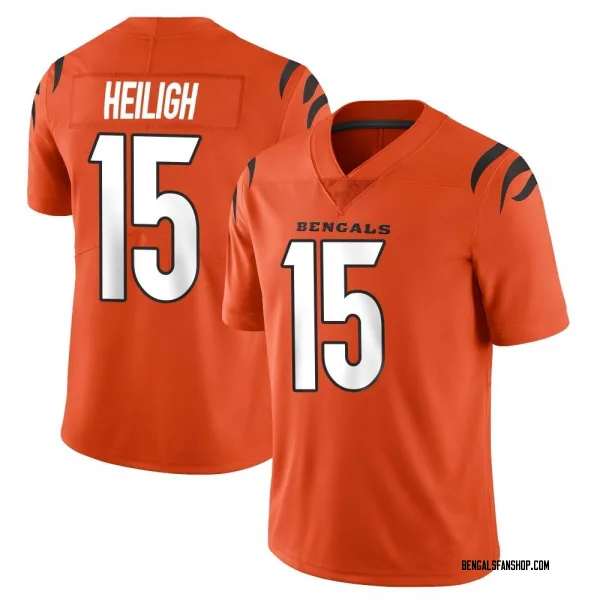 Men's Jaivon Heiligh Cincinnati Bengals Limited Orange Vapor Untouchable Jersey