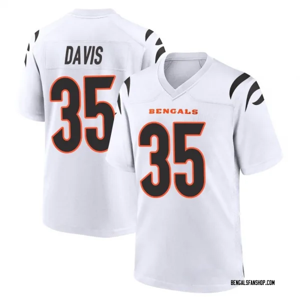 Men's Jalen Davis Cincinnati Bengals Game White Jersey
