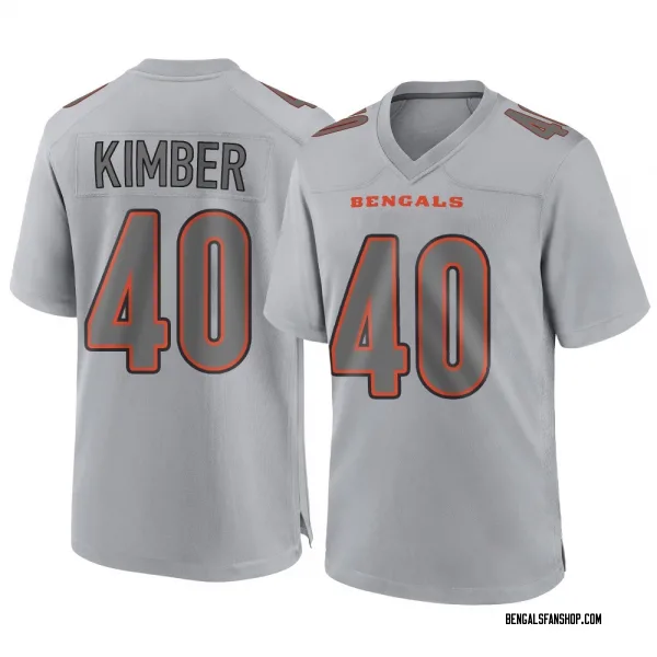 Men's Jalen Kimber Cincinnati Bengals Game Gray Atmosphere Fashion Jersey