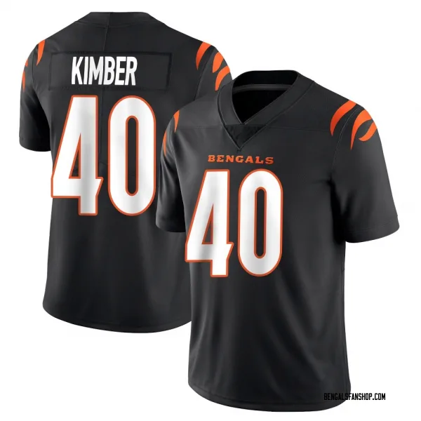 Men's Jalen Kimber Cincinnati Bengals Limited Black Team Color Vapor Untouchable Jersey
