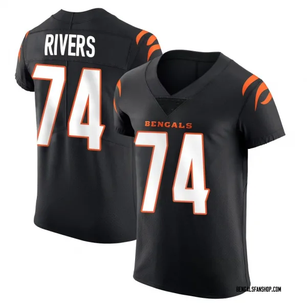 Men's Jalen Rivers Cincinnati Bengals Elite Black Team Color Vapor Untouchable Jersey