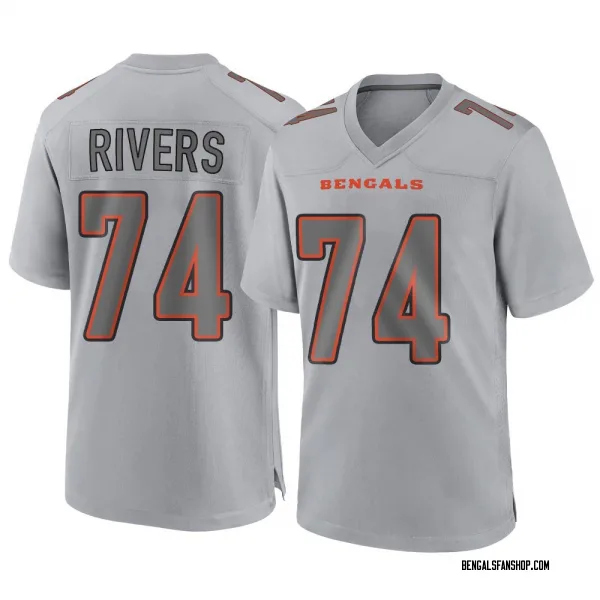 Men's Jalen Rivers Cincinnati Bengals Game Gray Atmosphere Fashion Jersey