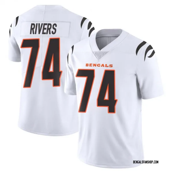 Men's Jalen Rivers Cincinnati Bengals Limited White Vapor Untouchable Jersey