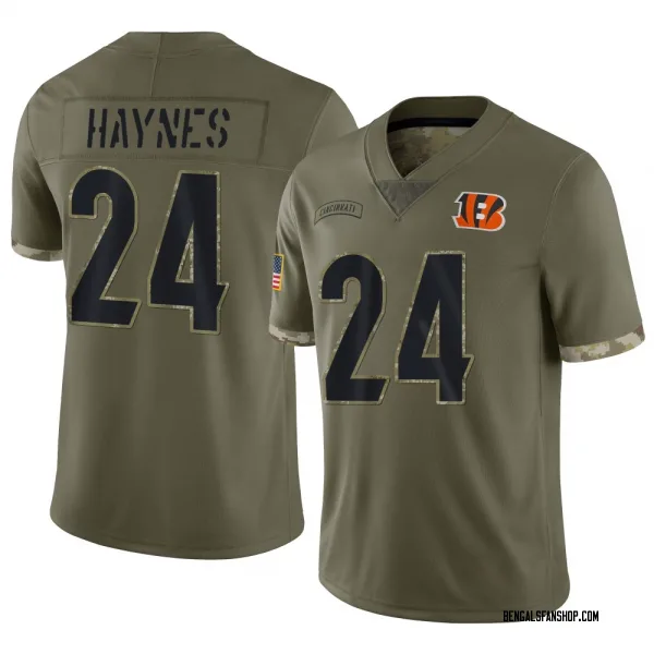 Men's Jamal Haynes Cincinnati Bengals Limited Olive 2022 Salute To Service Jersey