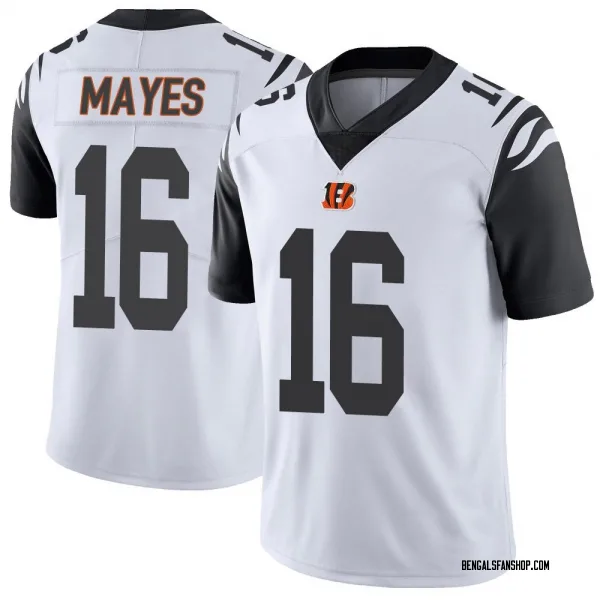 Men's Jamoi Mayes Cincinnati Bengals Limited White Color Rush Vapor Untouchable Jersey