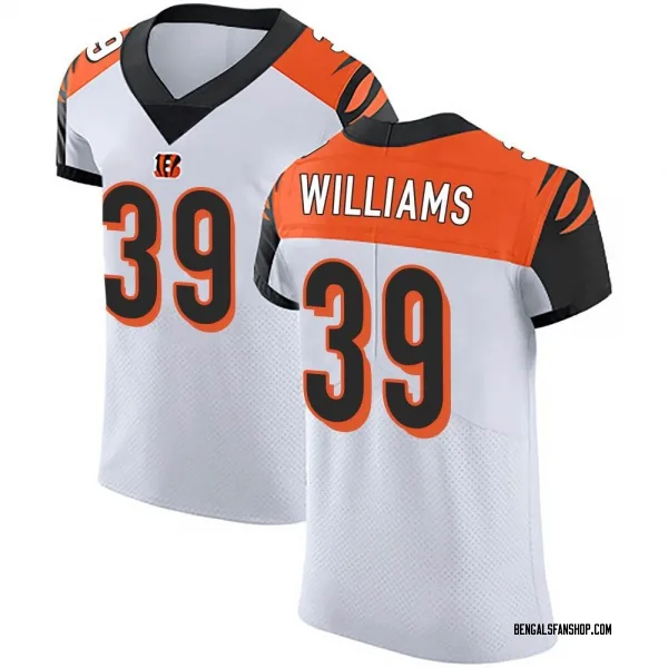 Men's Jarveon Williams Cincinnati Bengals Elite White Vapor Untouchable Jersey