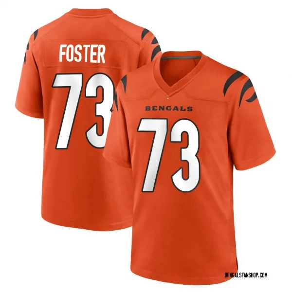 Men's Javon Foster Cincinnati Bengals Game Orange Jersey