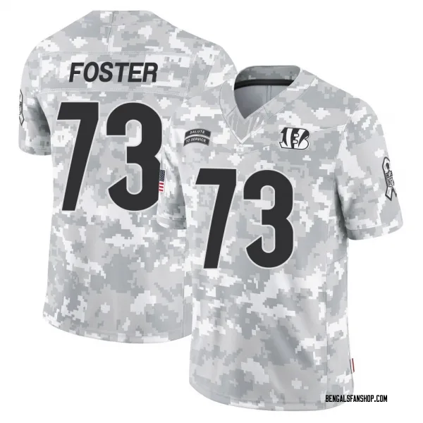 Men's Javon Foster Cincinnati Bengals Limited Arctic Camo 2024 Salute to Service Jersey