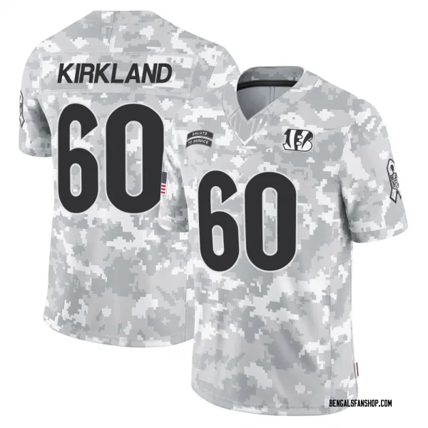 Men's Jaxson Kirkland Cincinnati Bengals Limited Arctic Camo 2024 Salute to Service Jersey