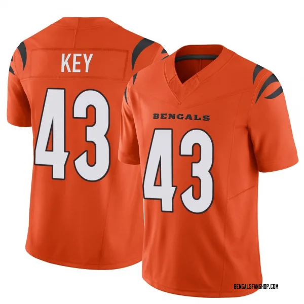 Men's Jaylen Key Cincinnati Bengals Limited Orange Vapor F.U.S.E. Jersey
