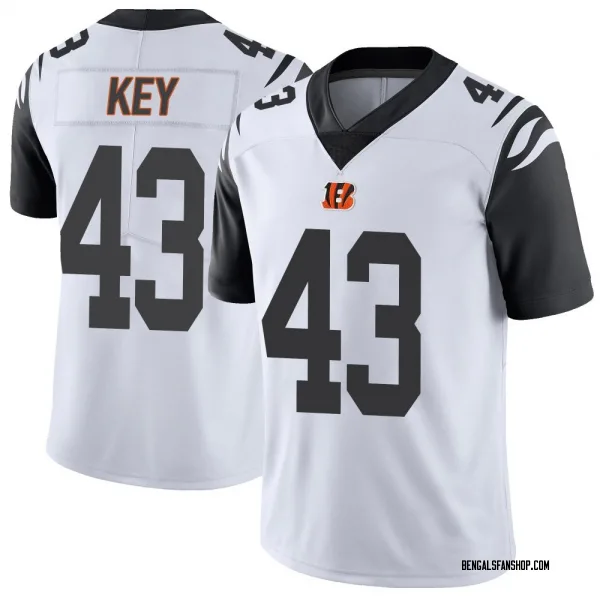 Men's Jaylen Key Cincinnati Bengals Limited White Color Rush Vapor Untouchable Jersey