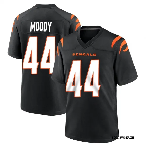 Men's Jaylen Moody Cincinnati Bengals Game Black Team Color Jersey