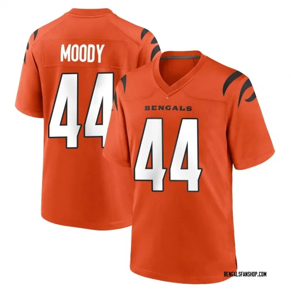 Men's Jaylen Moody Cincinnati Bengals Game Orange Jersey