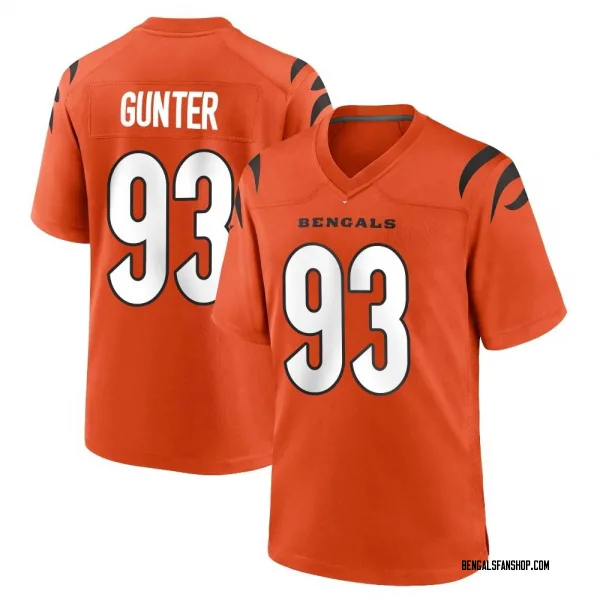 Men's Jeff Gunter Cincinnati Bengals Game Orange Jersey
