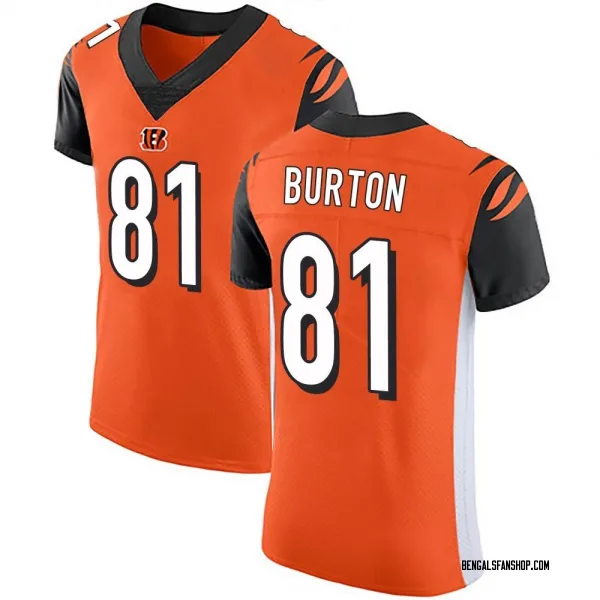 Men's Jermaine Burton Cincinnati Bengals Elite Orange Alternate Vapor Untouchable Jersey