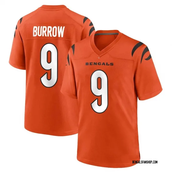 Men's Joe Burrow Cincinnati Bengals Game Orange Jersey