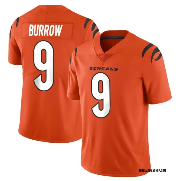 Men's Joe Burrow Cincinnati Bengals Limited Orange Vapor Untouchable Jersey