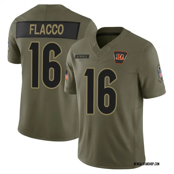 Men's Joe Flacco Cincinnati Bengals Limited Olive 2025 Salute to Service Jersey