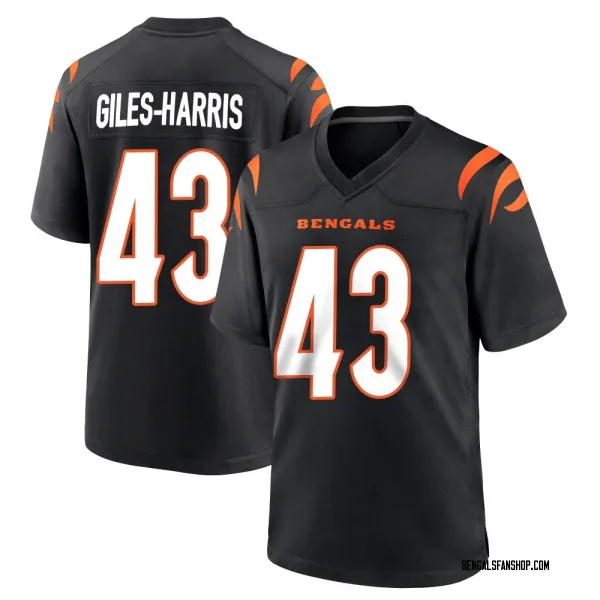 Men's Joe Giles-Harris Cincinnati Bengals Game Black Team Color Jersey