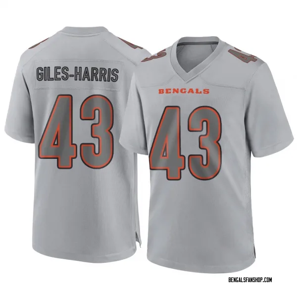Men's Joe Giles-Harris Cincinnati Bengals Game Gray Atmosphere Fashion Jersey