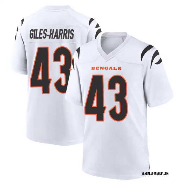 Men's Joe Giles-Harris Cincinnati Bengals Game White Jersey