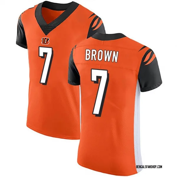 Men's Jon Brown Cincinnati Bengals Elite Orange Alternate Vapor Untouchable Jersey