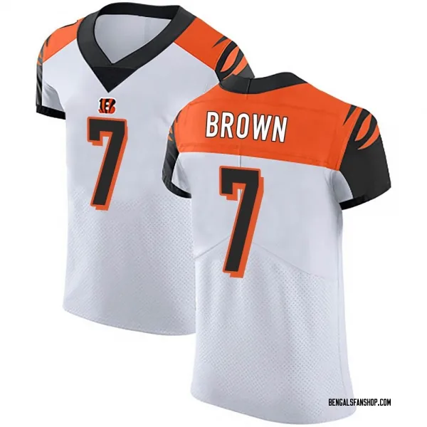 Men's Jon Brown Cincinnati Bengals Elite White Vapor Untouchable Jersey