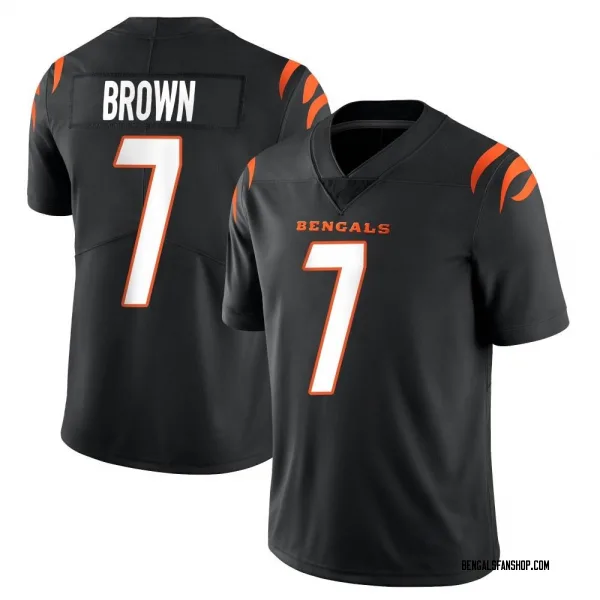 Men's Jon Brown Cincinnati Bengals Limited Black Team Color Vapor Untouchable Jersey