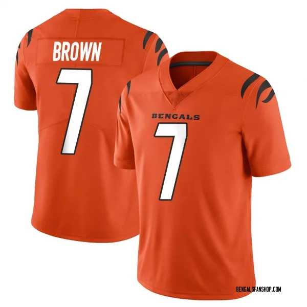 Men's Jon Brown Cincinnati Bengals Limited Orange Vapor Untouchable Jersey