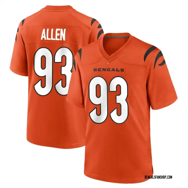 Men's Jonathan Allen Cincinnati Bengals Game Orange Jersey