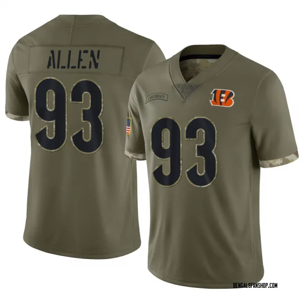 Men's Jonathan Allen Cincinnati Bengals Limited Olive 2022 Salute To Service Jersey