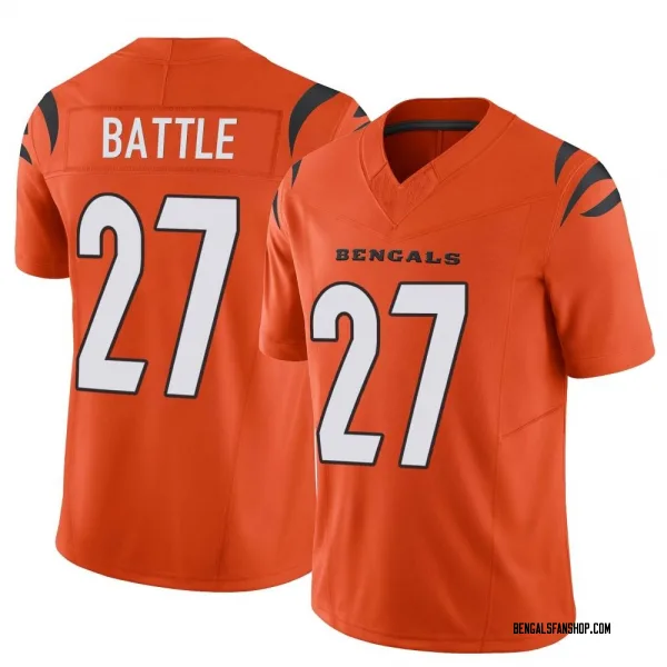 Men's Jordan Battle Cincinnati Bengals Limited Orange Vapor F.U.S.E. Jersey