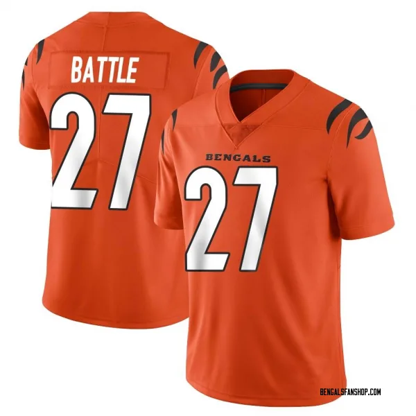 Men's Jordan Battle Cincinnati Bengals Limited Orange Vapor Untouchable Jersey