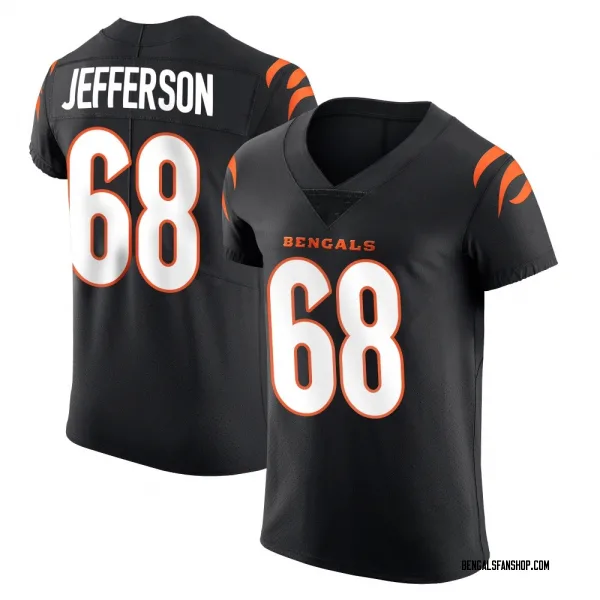 Men's Jordan Jefferson Cincinnati Bengals Elite Black Team Color Vapor Untouchable Jersey