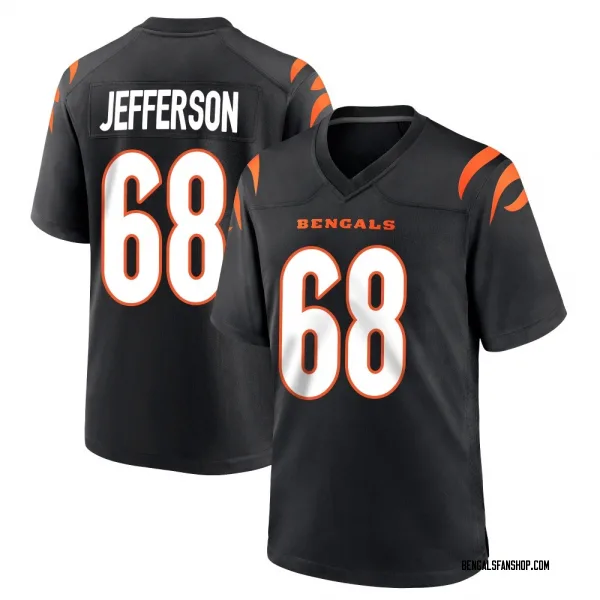 Men's Jordan Jefferson Cincinnati Bengals Game Black Team Color Jersey