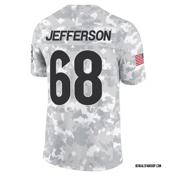 Men's Jordan Jefferson Cincinnati Bengals Limited Arctic Camo 2024 Salute to Service Jersey