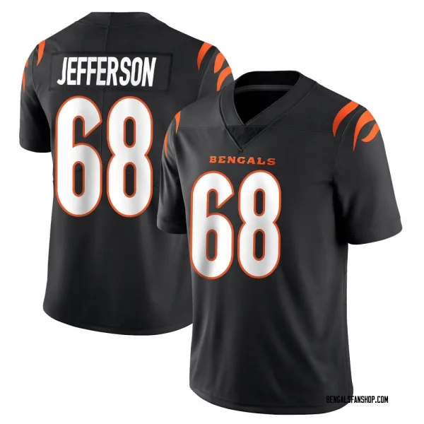 Men's Jordan Jefferson Cincinnati Bengals Limited Black Team Color Vapor Untouchable Jersey