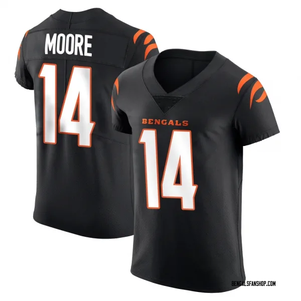Men's Jordan Moore Cincinnati Bengals Elite Black Team Color Vapor Untouchable Jersey