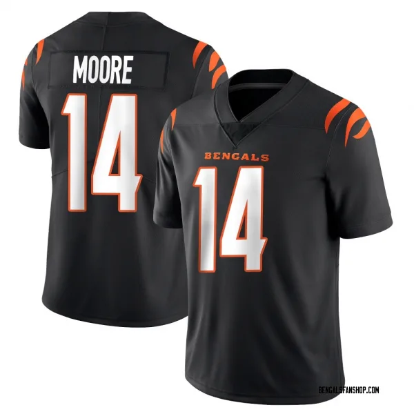 Men's Jordan Moore Cincinnati Bengals Limited Black Team Color Vapor Untouchable Jersey