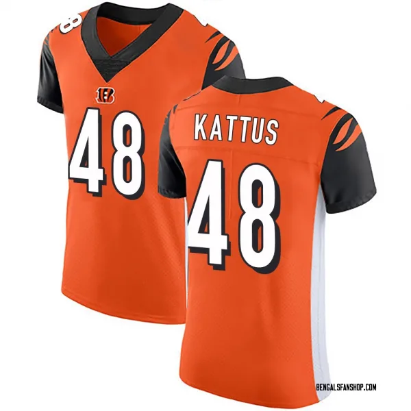 Men's Josh Kattus Cincinnati Bengals Elite Orange Alternate Vapor Untouchable Jersey