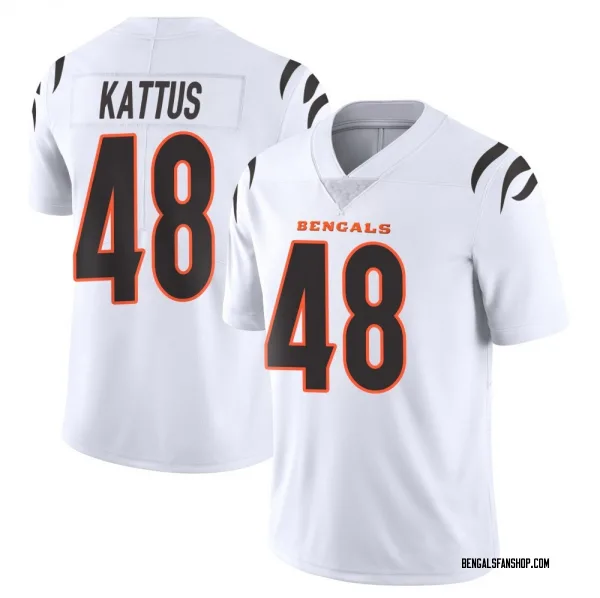 Men's Josh Kattus Cincinnati Bengals Limited White Vapor Untouchable Jersey