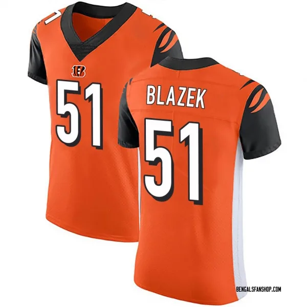 Men's Justin Blazek Cincinnati Bengals Elite Orange Alternate Vapor Untouchable Jersey