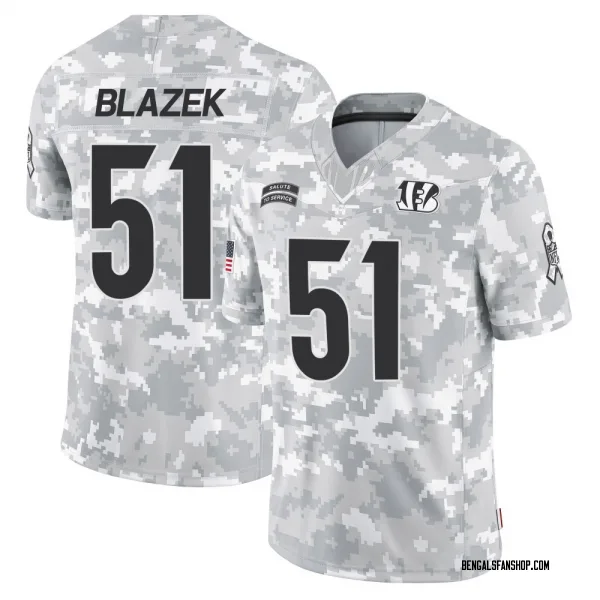Men's Justin Blazek Cincinnati Bengals Limited Arctic Camo 2024 Salute to Service Jersey